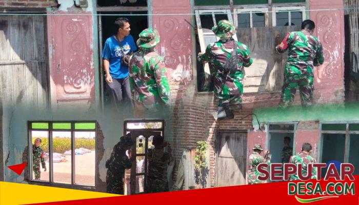 Kemanunggalan TNI dan Rakyat, Melalui Koramil Kraton, Kodim 0819 Pasuruan Wujudkan Rumah Layak bagi Warga