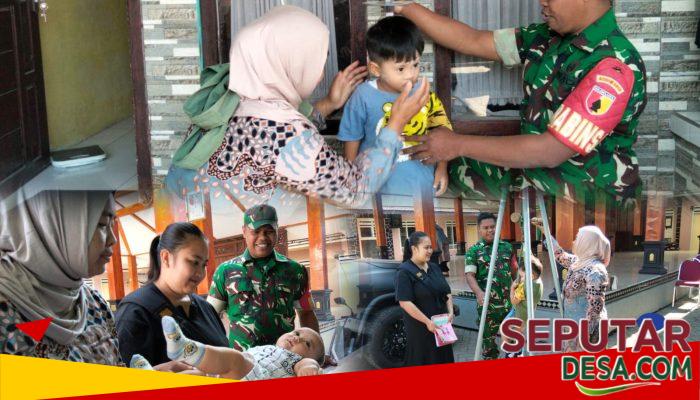 Peduli Kesehatan Balita, Babinsa Gendro Dampingi Posyandu