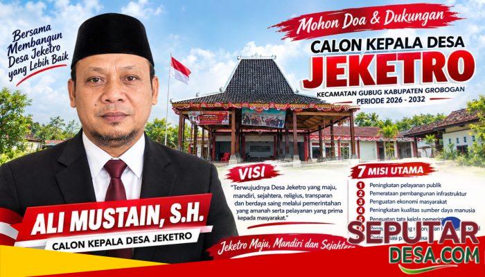 Ali Mustain Kembali Maju di Pilkades Jeketro, Ini Rekam Kinerja dan Visi yang Diusung