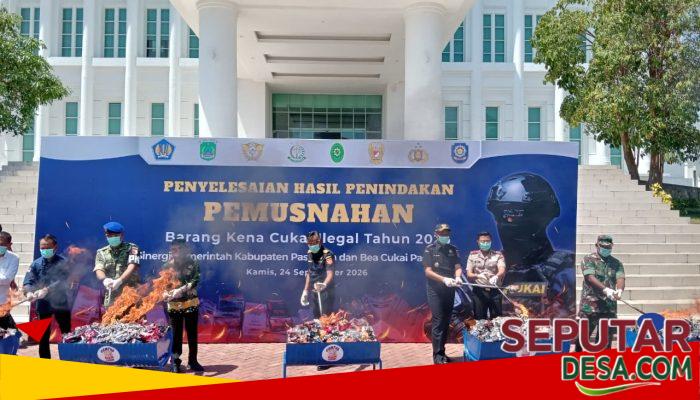 Barang Kena Cukai Ilegal Dimusnahkan, Pabung 0819 Dukung Penegakan Hukum