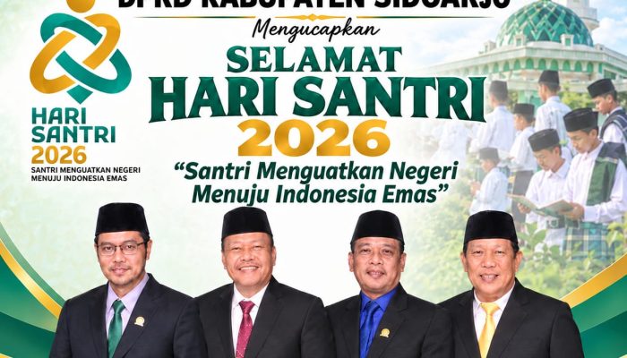 Pimpinan dan Anggota DPRD Kabupaten Sidoarjo Ucapkan Selamat Hari Santri Nasional 2026