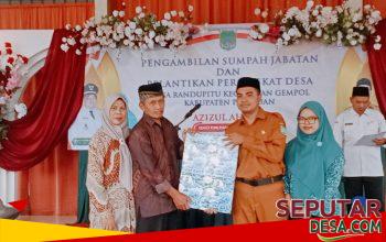 Danramil Gempol Hadiri Pengambilan Sumpah dan Pelantikan Perangkat Desa Randupitu