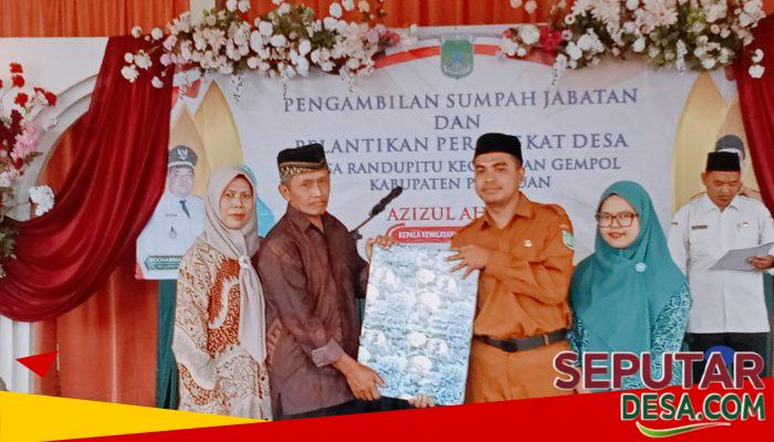 Danramil Gempol Hadiri Pengambilan Sumpah dan Pelantikan Perangkat Desa Randupitu