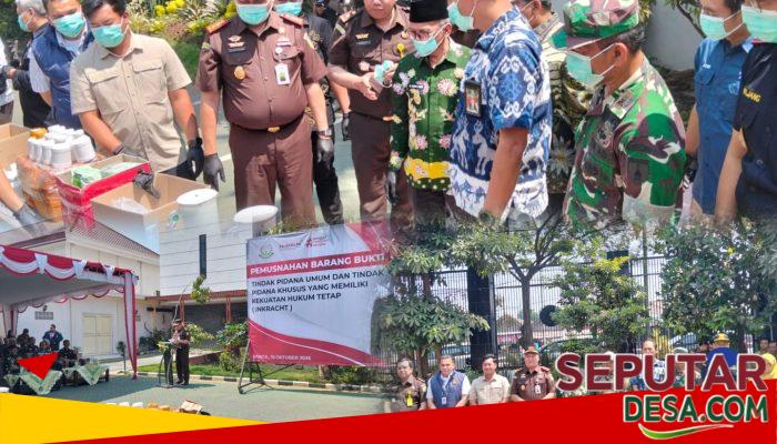 Dukung Penegakan Hukum, Kodim 0819 Pasuruan Hadir dalam Pemusnahan Barang Bukti Tindak Pidana