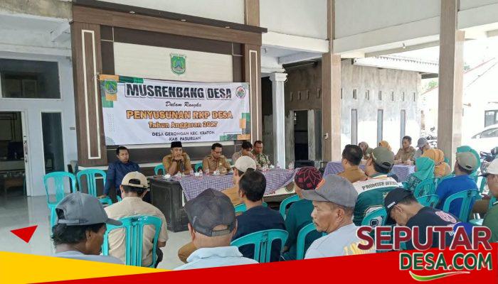 Babinsa Koramil 0819/03 Kraton Hadiri Musyawarah Penyusunan RKPDes Tahun Anggaran 2027 di Desa Gerongan