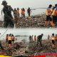 Cegah Banjir dan Jaga Kelestarian Lingkungan, Babinsa Nguling Bersama Warga Bersihkan Muara Sungai Lawean