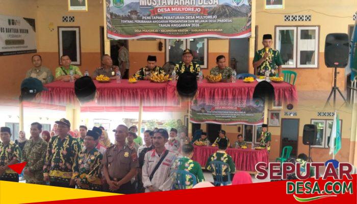 Danramil Kraton Hadiri Musdes Mulyorejo, Perkuat Transparansi Anggaran dan Tata Kelola Pemerintahan Desa