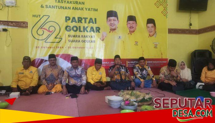 HUT ke-62 Partai Golkar, DPD Golkar Jombang Gelar Tasyakuran dan Santunan Anak Yatim