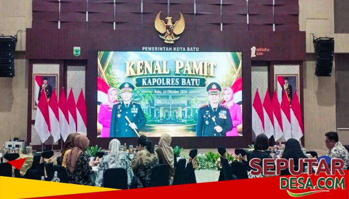 Kenal Pamit Kapolres Batu di Graha Pancasila, Pemkot Anugerahi Lencana Hakaryo Guno Mamayu Bawono ke AKBP Aris Purwanto