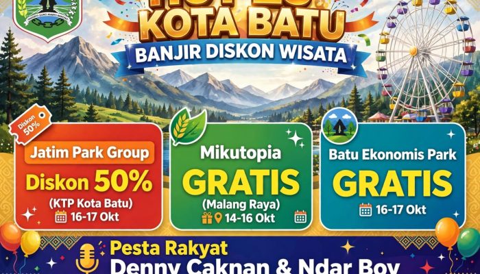 HUT ke-25 Kota Batu, Jatim Park Diskon 50 Persen dan Mikutopia Gratis